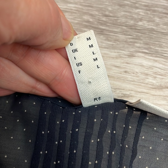 de. corp by Esprit Urban Casual Black with White Polka Dot Short Sleeve Top M - Picture 10 of 13